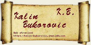 Kalin Bukorović vizit kartica
